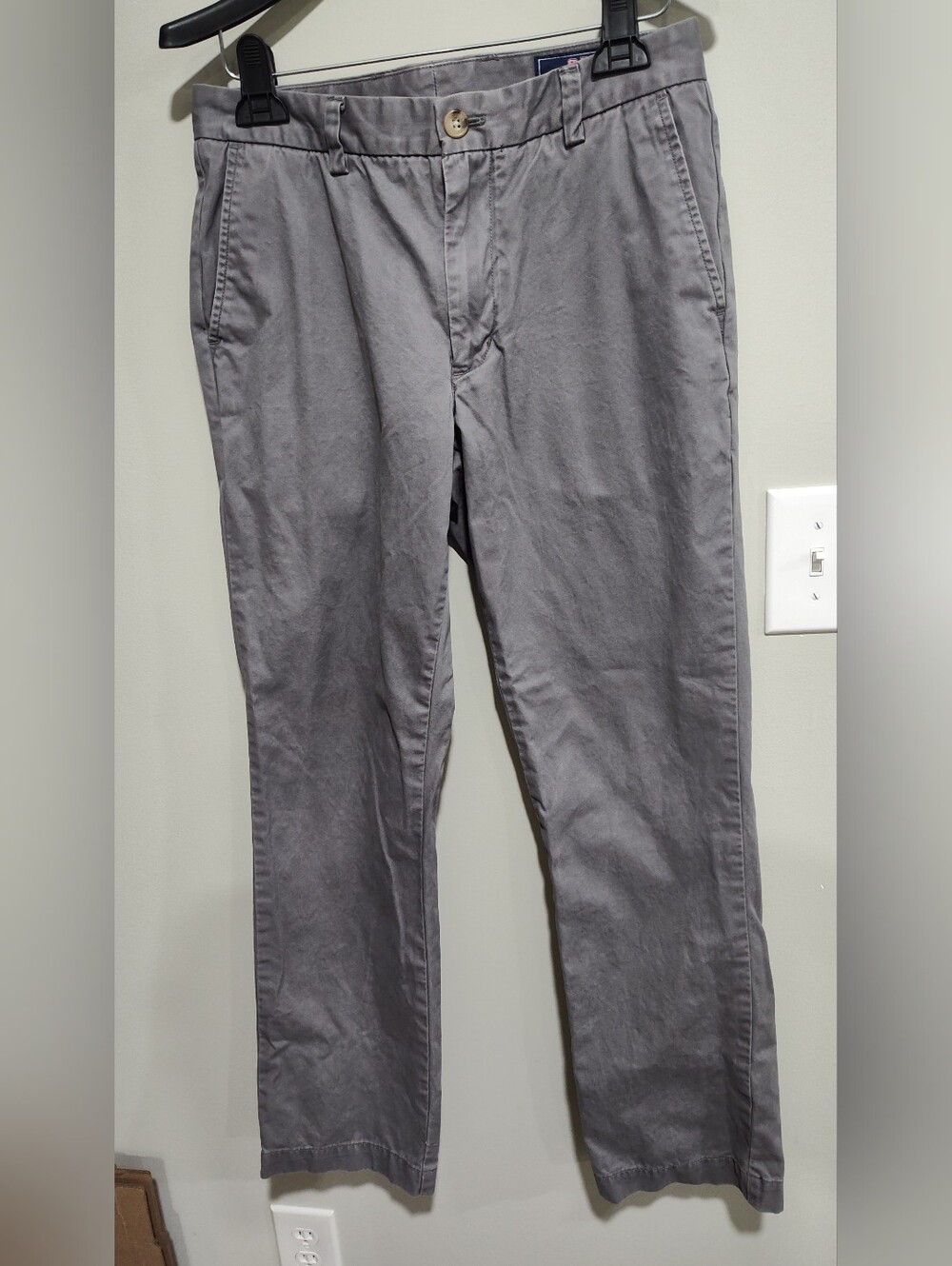 Vineyard Vines Gray Slim Fit Breaker Pants Men's Size 30X32, Casual Chino Pants